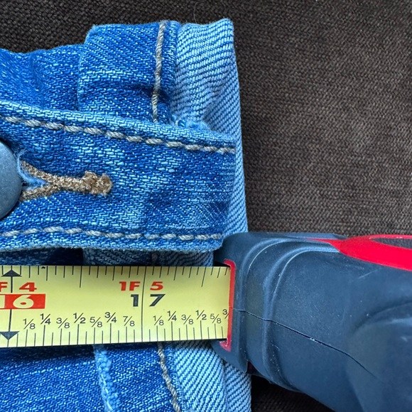 Mudd You Are Beautiful Capri Blue Jean Shorts Sz 11 Folded Short Button … - Picture 14 of 14